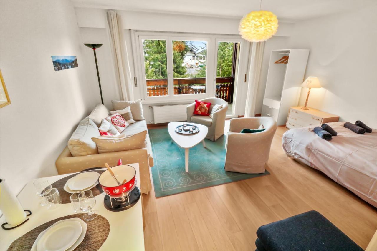Studio Chaleureux Et Paisible Crans-Montana Luaran gambar